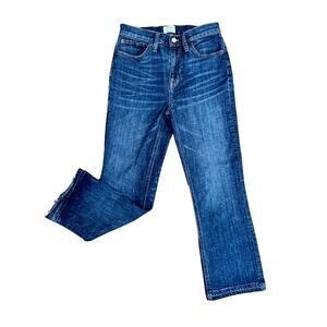J Crew Billie Demi boot crop high rise dark jeans size 25x24